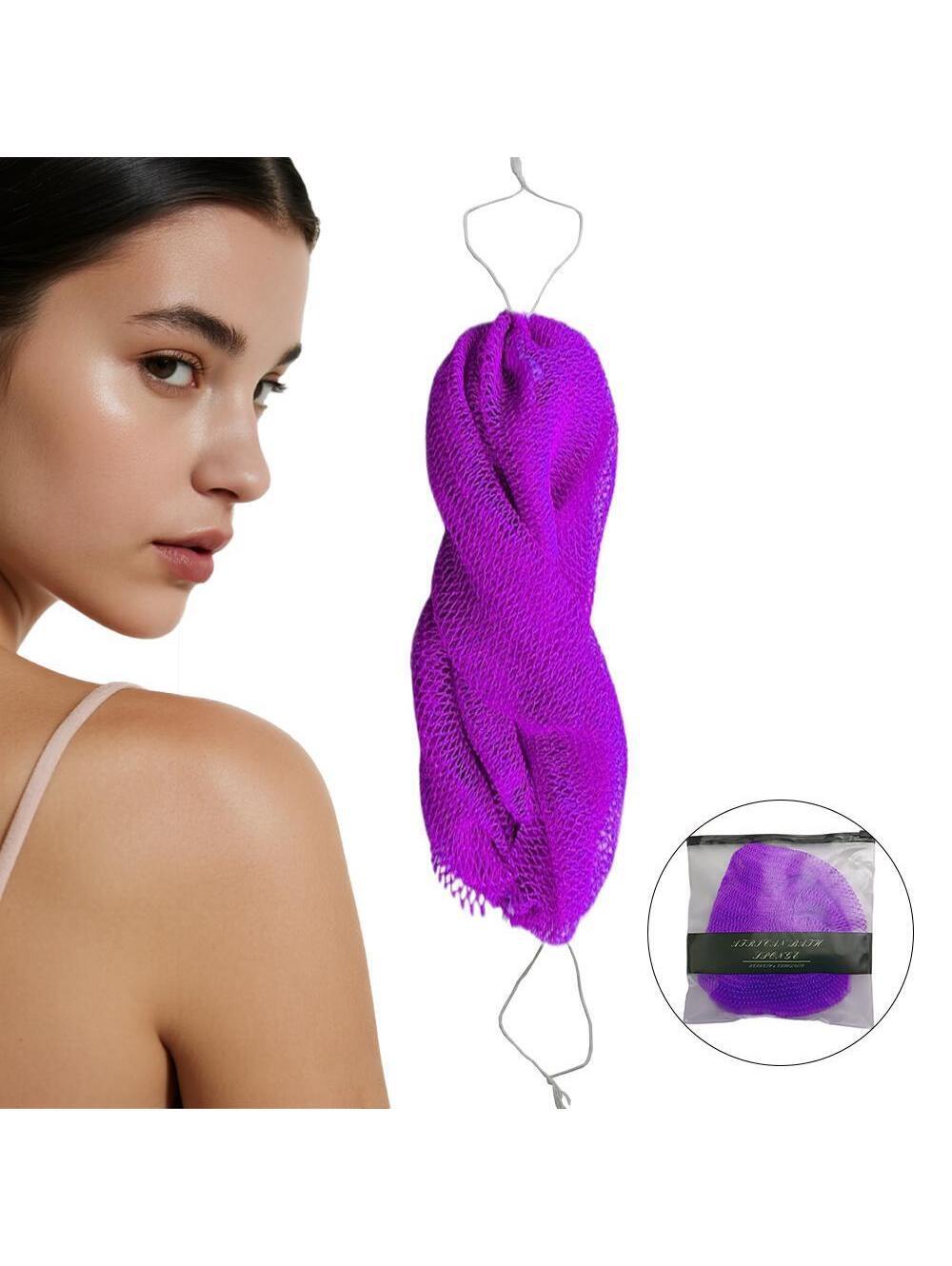 African Exfoliating Net Sponge: Ethically Sourced Nigerian Bath Sponge(Purple)